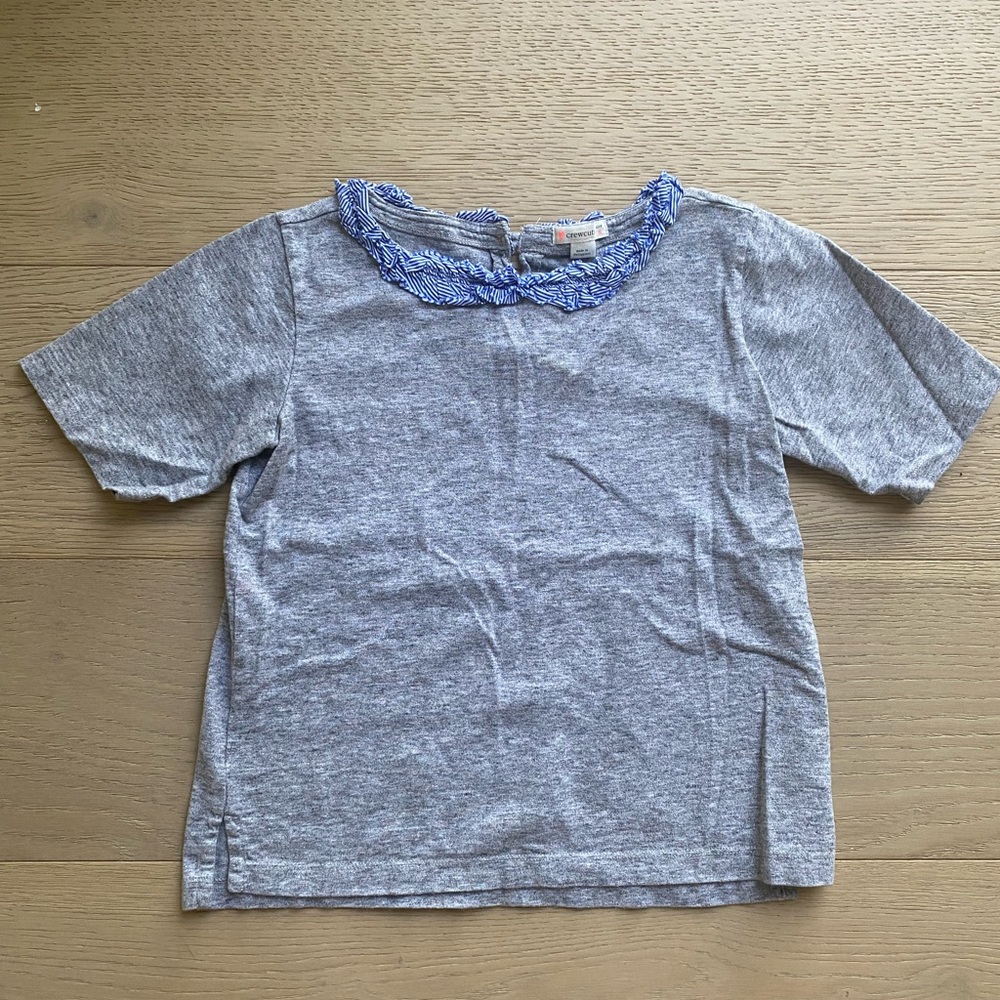 Crewcuts, J. Crew Girls Size 8 Shirt Gray And Blue
